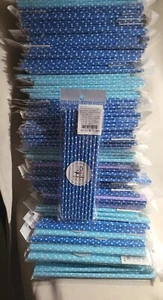 Bulk 700+ Stripe Paper drinking Straws. 70+ packs of 10 - Picture 1 of 4