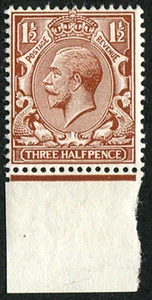 11⁄2d SG 363(7) ""CHOCOLATE"" MARGINAL, muy fino fresco M/M." fabuloso color de este s... - Imagen 1 de 1