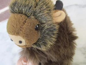 Peluche Buffalo Bisonte 8" Largo Marrón/Negro Criatura Confort Juguetes - Imagen 1 de 5