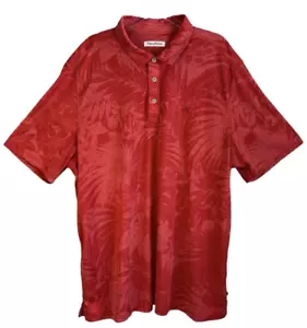 Tommy Bahama Santiago Paradise Short Sleeve Polo Geranium Shirt Mens 3XLT - Picture 1 of 9