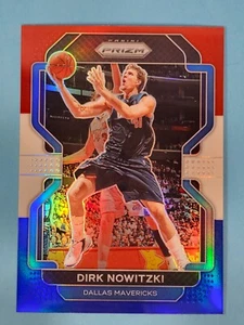 2021-22 Panini Prizm RED WHITE BLUE Dirk Nowitzki Dallas Mavericks #289 - Picture 1 of 2