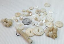 Vintage Antique Small Mother of Pearl 4 Hole Buttons 3/8 1/2 & Other's Lot