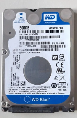 Western Digital - WD5000LPCX - HDD 500 GB SATA II 2,5" - Immagine 1 di 2