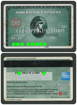 🔴AMERICAN EXPRESS  Credit Card  / PBZ - ZAGREB, CROATIA  expired on 3.10.2007🔴 - Image 1 of 3