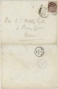 GB QV 1883 COVER DUPLEX POSTMARK H06 SCHOOL GREEN ISLE of WIGHT TOTLAND + DOVER - Picture 1 of 3