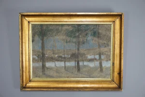 JULIUS BRETZ 1870-1953 Gemälde Kreide Zeichnung Düsseldorf & Haager Schule Bild - Bild 1 von 14