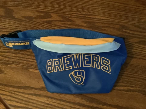 Milwaukee Brewers Fanny Pack Fan Giveaway UWM Throwback Colors Glove Logo Cover
