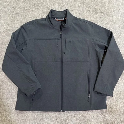 Free Country Mens Full Zip Softshell Jacket  Sz XXL Fleece Lining Charcoal Gray - Image 1 of 4