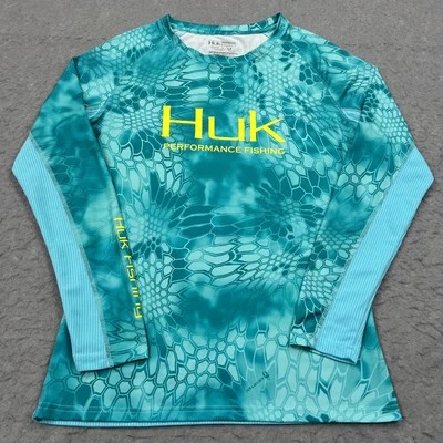 Camisa de pesca HUK Top para mujer mediana azul Icon X manga larga protección solar UPF Foto 1 de 4