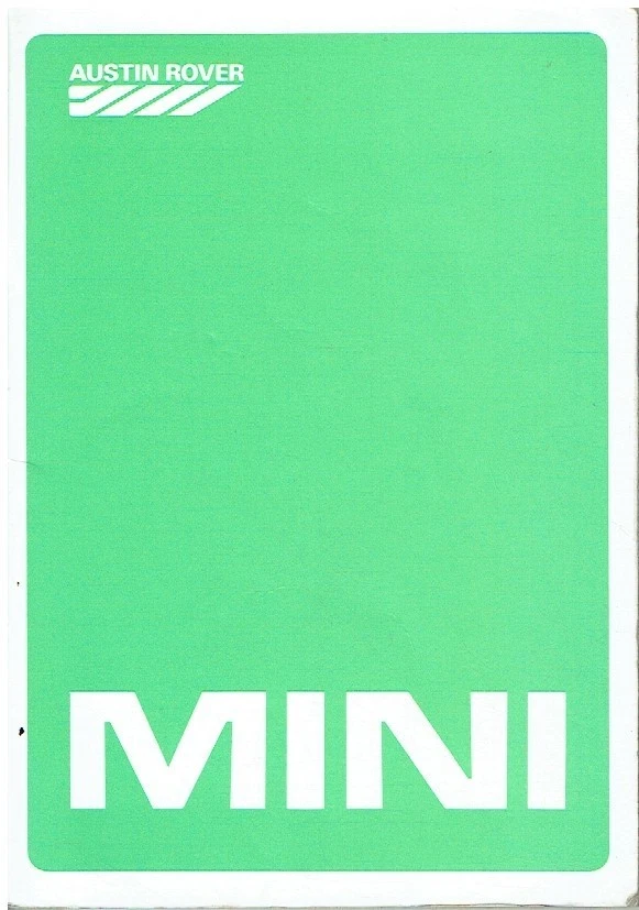 MINI 1000 SALOON ORIGINAL 1986 OWNERS INSTRUCTION HANDBOOK - Image 1 of 1