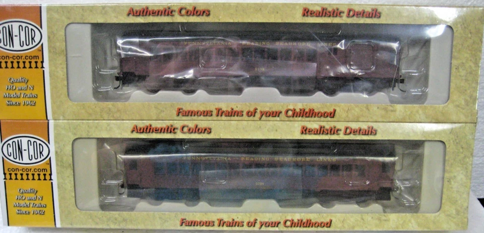 HO  CON-COR  PENN READING SEASHORE COACH CAR #6794  & COMBINE #5138 CON-COR - Image 1 of 3