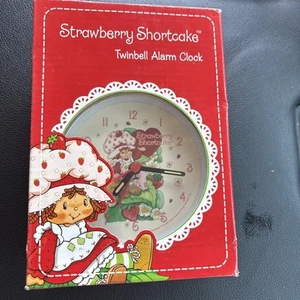 Sveglia vintage 2004 fragola shortcake doppia campana in scatola - Foto 1 di 5