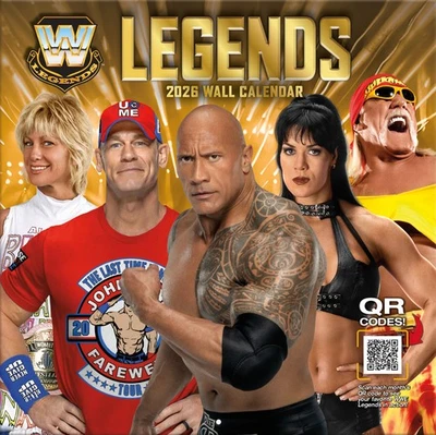 NFL Kalender 2026 WWE Wrestling Legends Wandkalender 30x30cm Wall Calendar