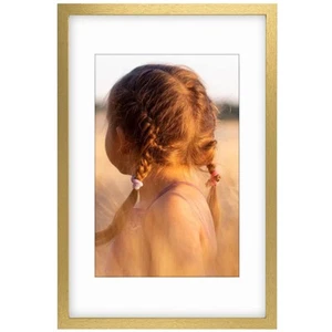 16x24 Picture Frame with Mat For 12x18 High Definition Glass Wall Mounting - Picture 1 of 7