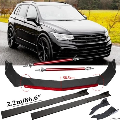 For Volkswagen Tiguan 2009-23 Front Bumper Rear Lip Spoiler Splitters Body+Kit Foto 1 de 4