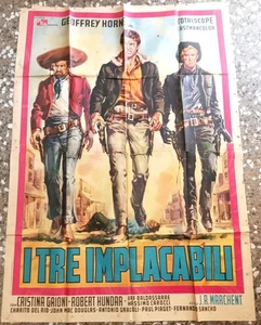 Manifesto originale 4F - I TRE IMPLACABILI 1° Edizione - Movie Poster Affiche - Picture 1 of 1