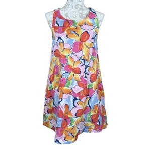 C&C California Linen Floral Mini Dress Sleeveless Lightweight Summer Small - Picture 1 of 11