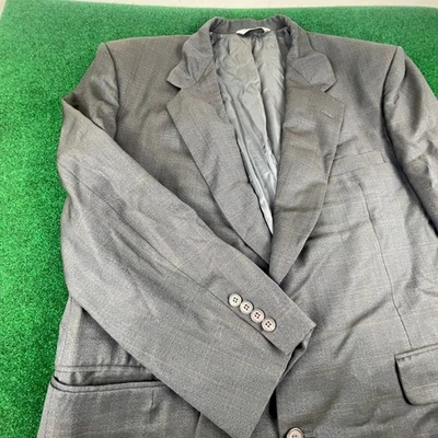 Aquascutum мужской серый клетку шерсти смесь Blazer Sport пальто куртка - Изображение 1 из 4