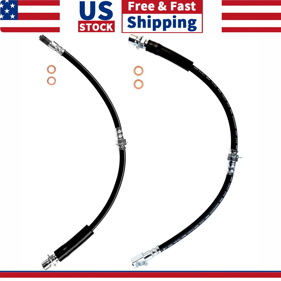 2x Línea de freno de manguera de freno delantera izquierda y derecha para Chevrolet Astro 2000-2002 AWD Foto 1 de 4