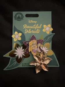 Disney Parks Pin 2022 Tangled Rapunzel Beautiful Florals LE 4000 - Picture 1 of 3