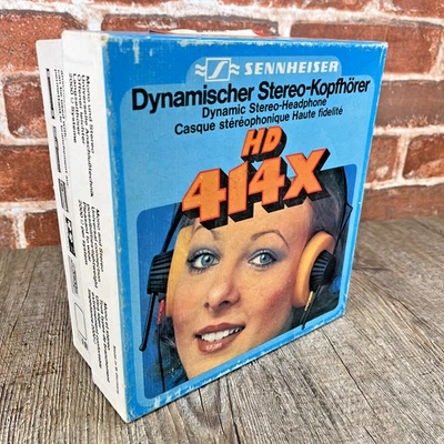 Sennheiser HD 414X Dynamic Stereo Headphone Box Only – Vintage Original - Image 1 of 4