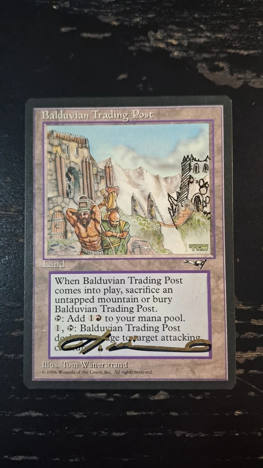 Mtg Magic Balduvian Trading Post Alliances Altered Signed Shadow Reserved List - Image 1 of 1