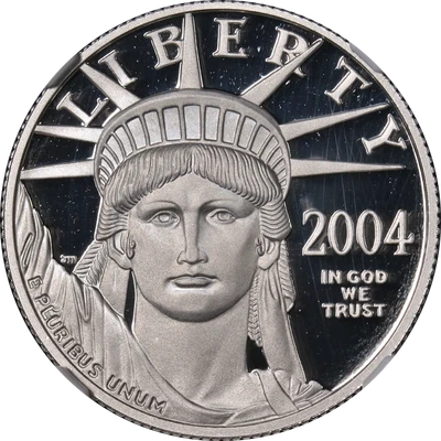 2004-W Platinum American Eagle $50 NGC PF70 Ultra Cameo STOCK - Image 1 of 4