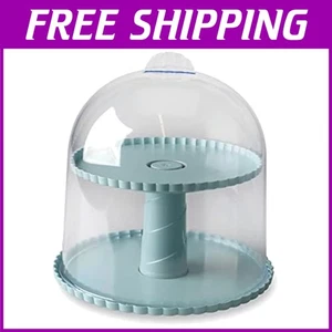 Cupcake Holder Stand with Lid - Sea Glass - Picture 1 of 7