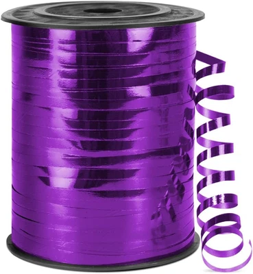 Cinta rizadora púrpura brillante metálica de 500 yardas, cintas rizadas de 1/5" para envoltura de regalo Foto 1 de 4