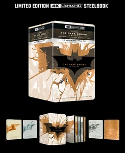 The Dark Knight Trilogy 4K SteelBook Limited Edition Anniversary Library Case - Picture 1 of 24