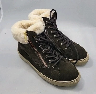 Cougar замшевые ботинки высоты верхний кроссовок женский размер 8 коричневый водонепроницаемый искусственного меха - Изображение 1 из 4