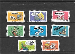 FRANKREICH 2025. ASTERIX. KONVOLUT 8 GESTEMPELTE KLEBEMARKEN - Bild 1 von 1