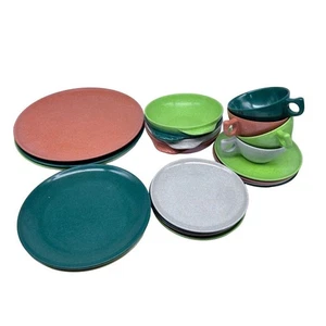 Mid Century Mixed Color Flyte Branchell Melmac 24 Piece Set - Picture 1 of 6
