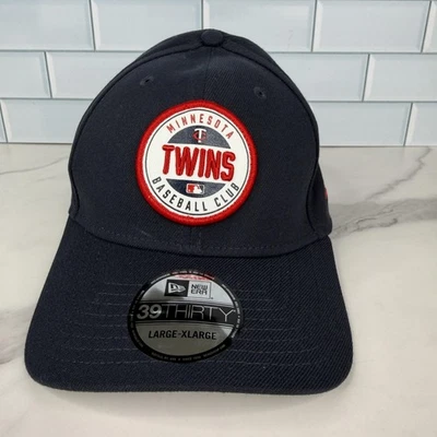 Gorra ajustada Minnesota Twins para hombre grande XLarge azul marino béisbol New Era 39Thirty Foto 1 de 4