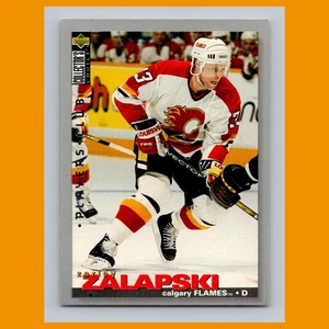 Tarjeta Zarley Zalapski #123 1995-96 Collectors Choice Players Club Calgary Flames - Imagen 1 de 3