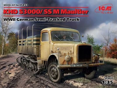 Khd S3000/Ss M Mule, Allemand WWII Semi-Tracked Camion 1:3 5 Plastic Model Kit - Photo 1/2