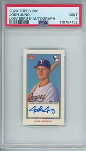 2023 Topps 206 Josh Jung RC ROOKIE AUTO AUTOGRAPH PSA 9 Fresh Grade - Bild 1 von 2