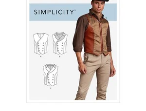 Simplicity Sewing Pattern 10545 9087 Mens Corset Vests Size 46-52 - Picture 1 of 6