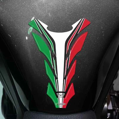 LABELBIKE PROTEZIONE PARASERBATOIO TRICOLORE ITALIA ADESIVO SERBATOIO RESINA 3D PER MOTO