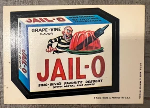 1973 Topps Verrückte Pakete Serie 1 weißer Rücken Jail-O Dessert - Bild 1 von 2