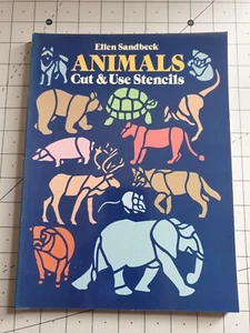 Animals Cut & Use Stencils Ellen Sandbeck 1988 Paperback Book - Picture 1 of 7