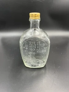 Vintage Blockhaus Statue Liberty Sirup Klarglas Sirup Flasche Original Verschluss Kitsch - Bild 1 von 3