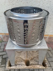 Waschmaschinentrommel mit 50 cm Edelstahlpodest, Feuerstelle Fackel Feuerschale - Bild 1 von 11