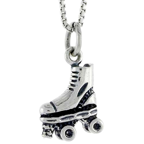 VETEMENTS Ciondolo Ciondolo 3D Scarpa da Pattinaggio a Roller Argento Sterling Catena Scatola Italiana