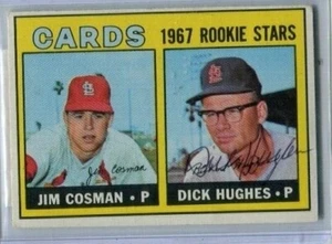 1967 Topps Dick Hughes Rookie Signed Autographed Card #384 Cardinals - Picture 1 of 1