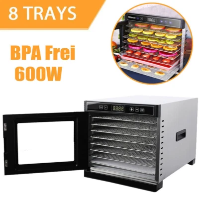 5/8 Etagen Dörrautomat Dörrgeräte Dörrer Dehydrator Frucht Gemüse Trockner Timer - Bild 1 von 4