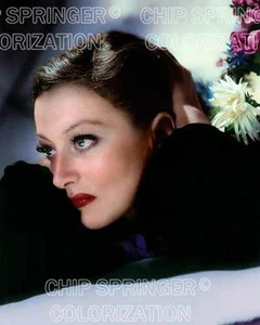 JOAN CRAWFORD PORTRAIT WITH FLOWERS 8X10 BEAUTIFUL COLOR PHOTO BY CHIP SPRINGER - Picture 1 of 1