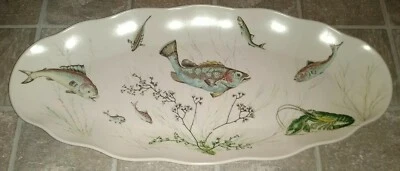 Plato de pescado de melamina Waverly Products de colección "Montaje del mar" Foto 1 de 4