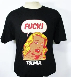 F*CK Pop Art T-shirt L Black Retro 100% Cotton American Apparel Large Unisex - Picture 1 of 2