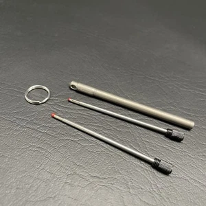 Mini Titanium Practical Pen Key Chain Pendant Ball pen Outdoor Pocket EDC Tool - Picture 1 of 2